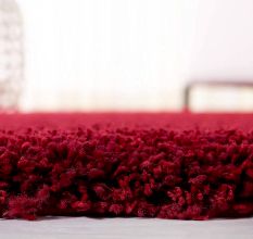 Bold Red Handwoven Hall Rug